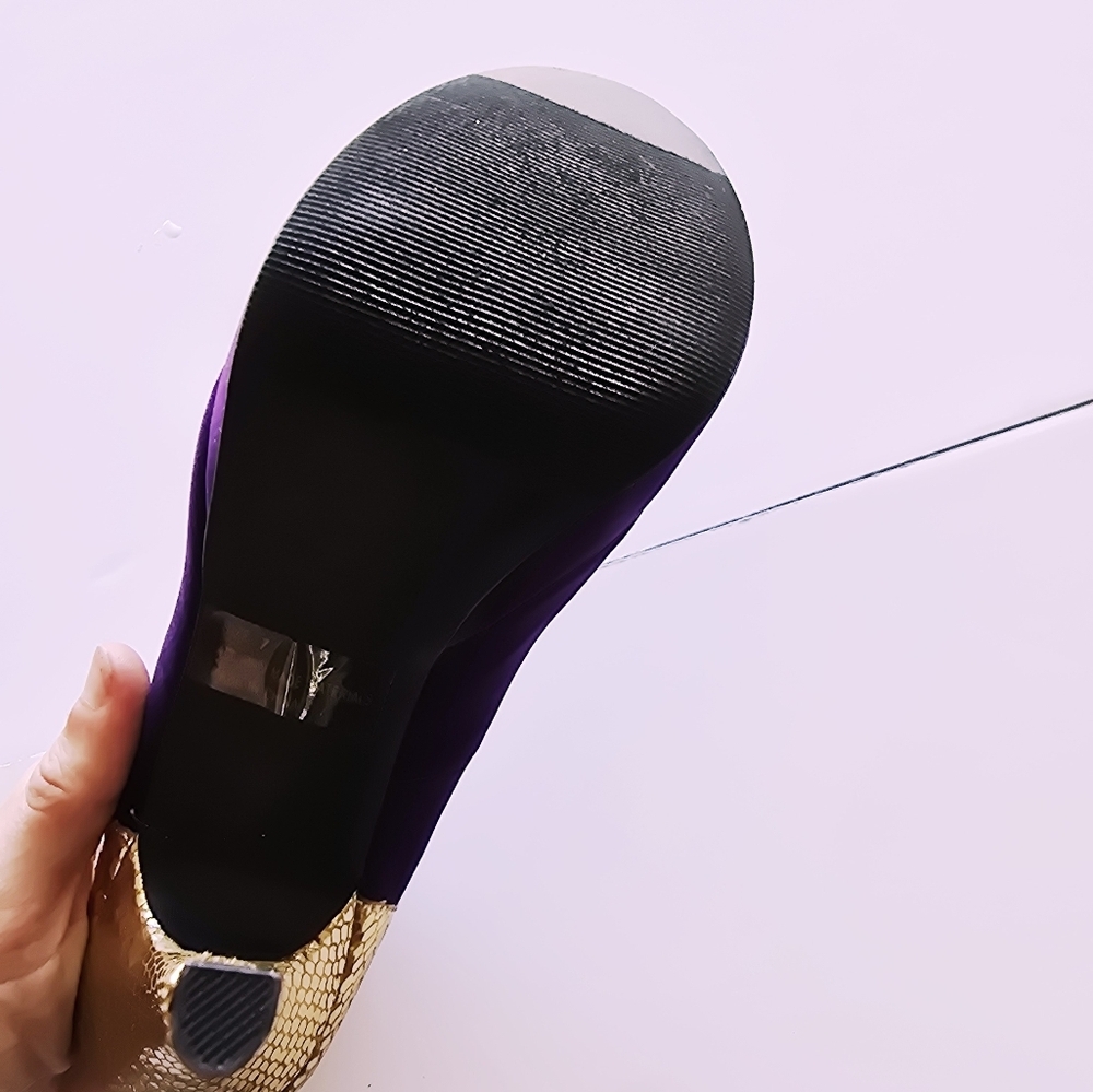 NEW! Qupid Purple Velvet Stelleto Heels - Picture 3 of 6